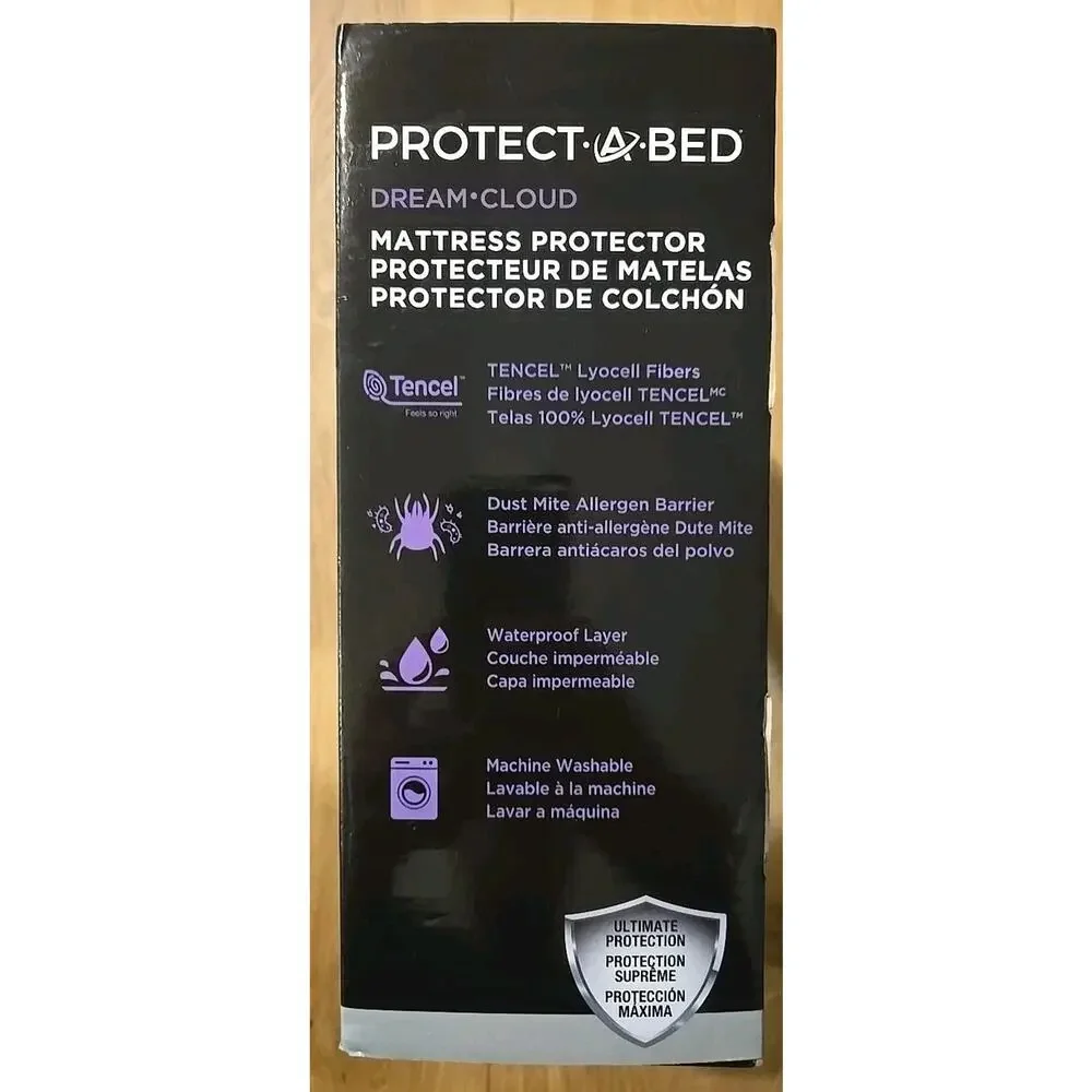 Protect-A-Bed DreamCloud Queen Mattress Protector Waterproof Tencel New